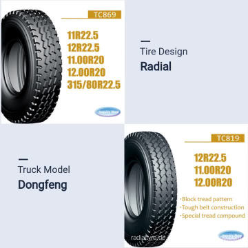 Chinesisch berühmte Reifenmarke Dreieck Kapsen Linglong Aufine Truck und Bus Reifen TC866 Truck Tire zum Verkauf